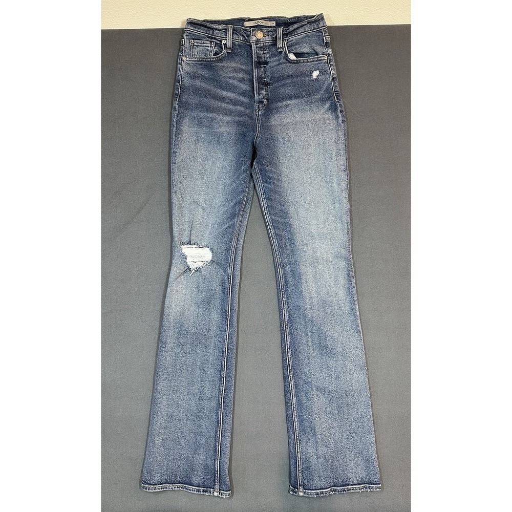 Hudson Womens Faye Magical Blue Ultra High Rise Flare Jeans Denim Size 29